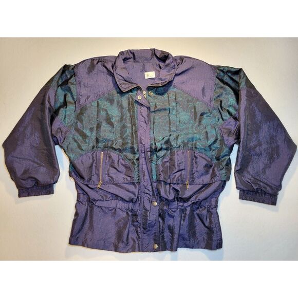 Vintage 1990s 1994 Bocoo Purple And Green/Turquoise Jacket Floral Size‎ Medium - Picture 1 of 10